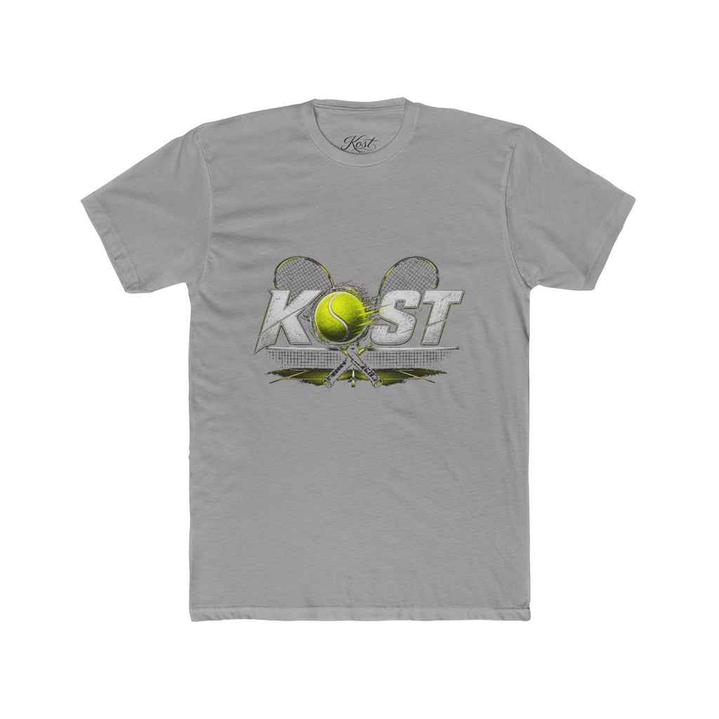 Tennis A-List Crew Tee — Retro Tennis Ball & Racket Graphic