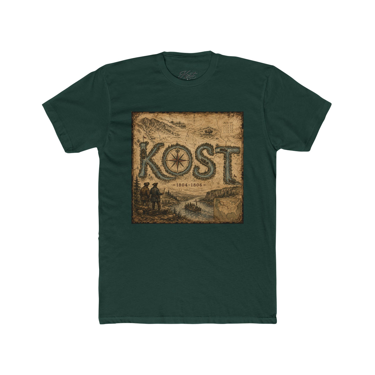 Vintage Compass 'KOST' Crew Tee - Nautical Adventure T-Shirt