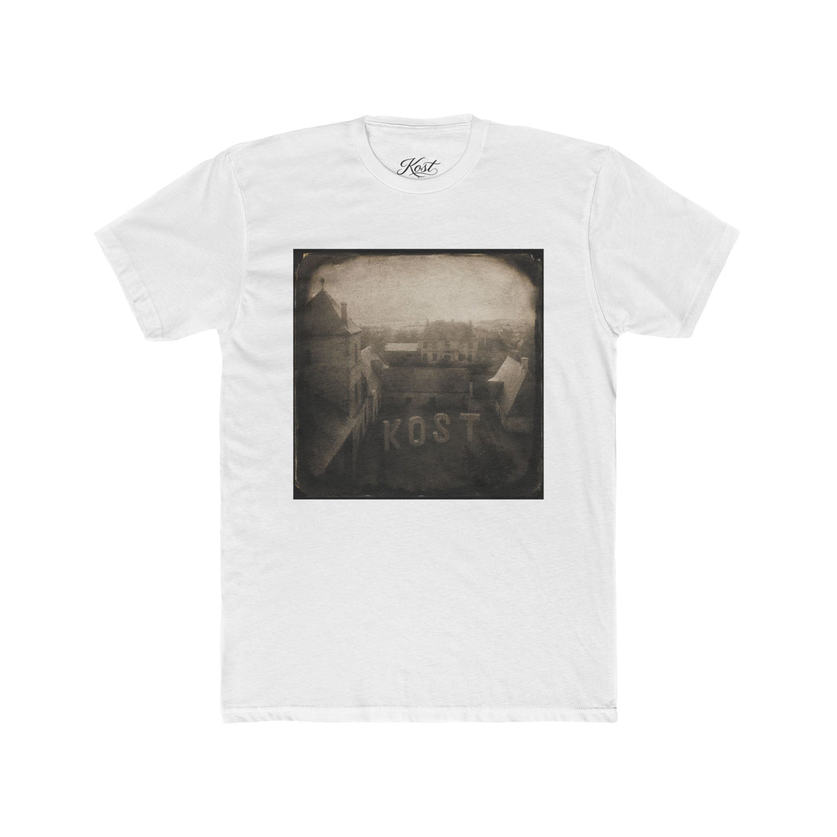 Vintage Road Photo Tee — 'KOST' Distressed Square Print
