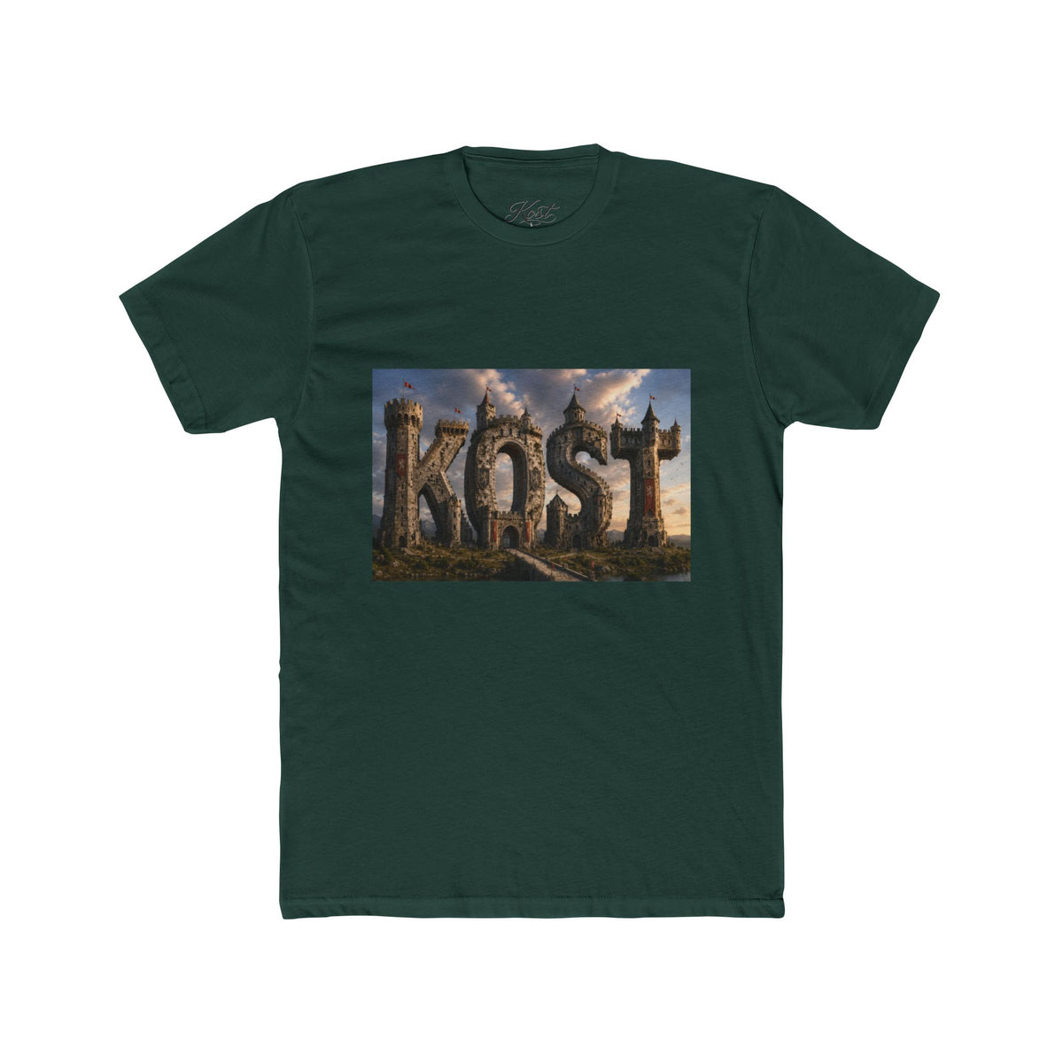 KOST Fantasy Stone Logo Tee — Epic Castle Adventure Graphic T-Shirt