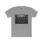 KOST Industrial Metal Plaque T‑Shirt — Vintage Steel Nameplate Tee