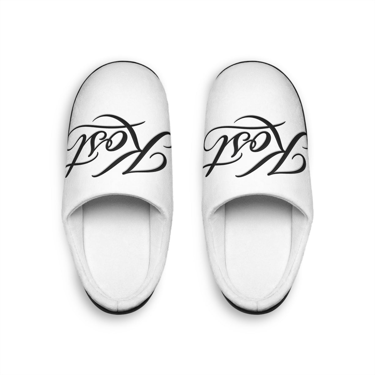 Women’s Indoor Slippers with Elegant Monogram Design