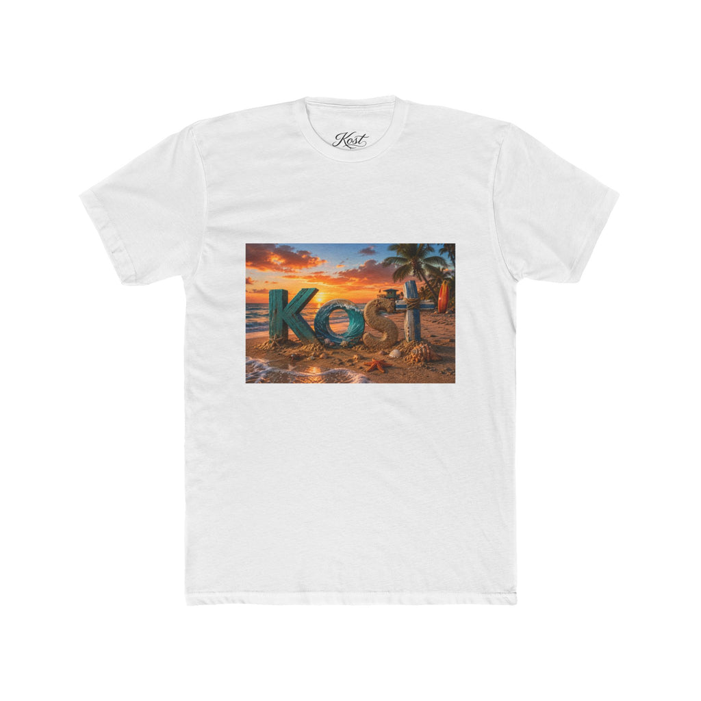T-Shirt — 'Kost' Tropical Beach Sunset Graphic Tee