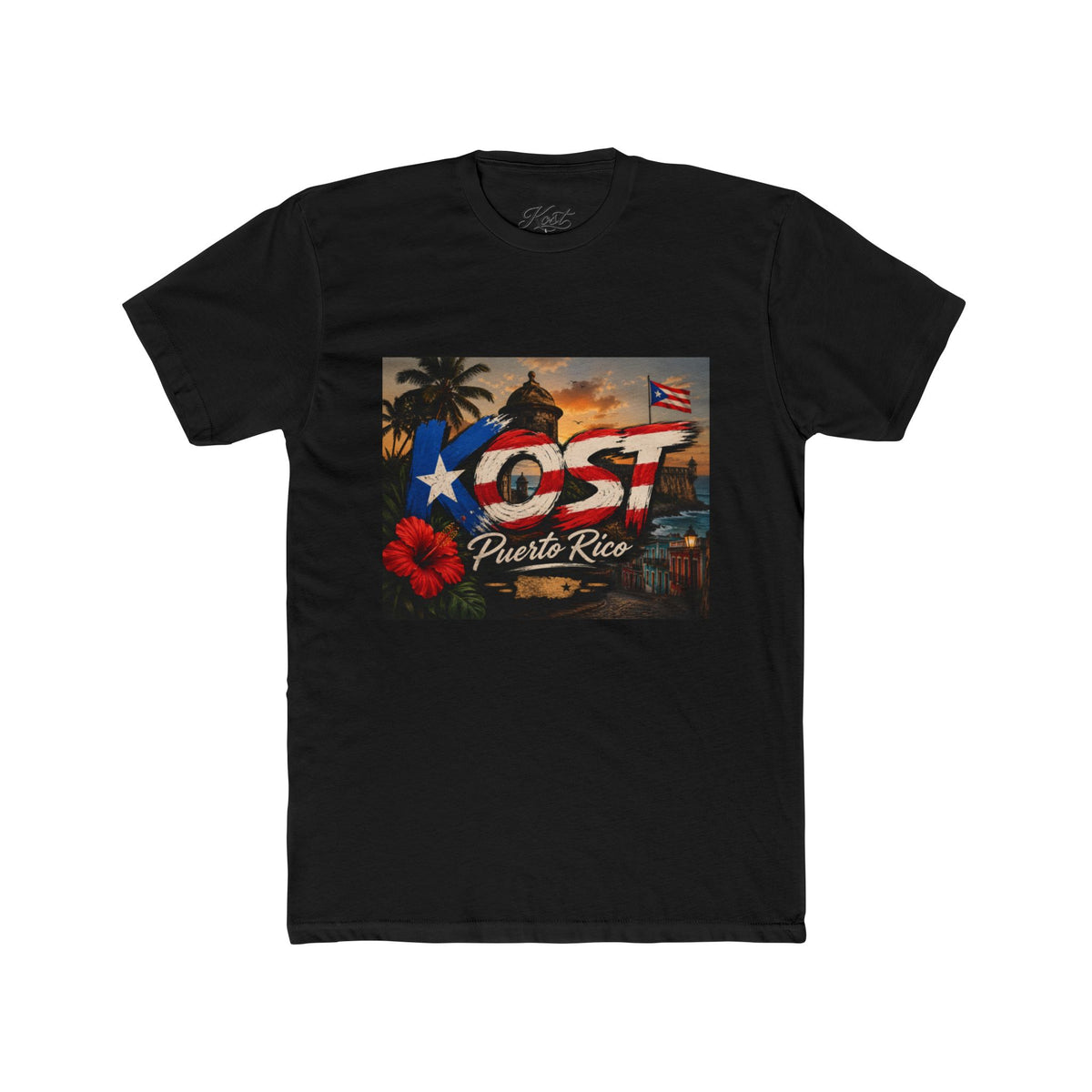 Puerto Rico Love Graphic Tee — 'PR' Flag Design with Old San Juan Vibes