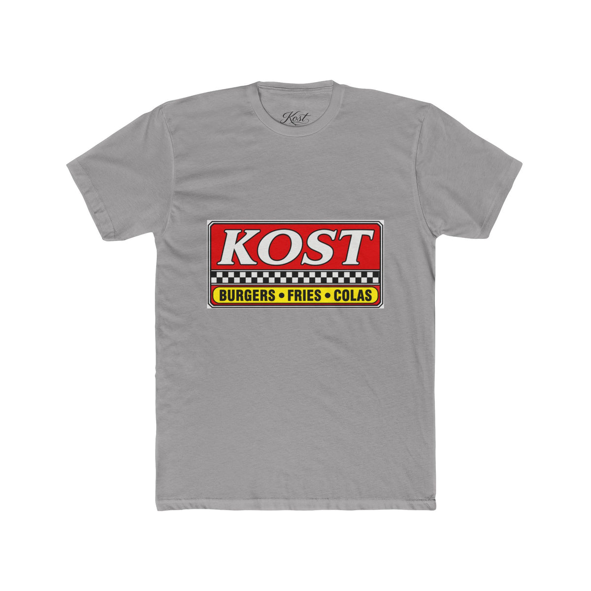 KOST Burgers • Fries • Colas Tee — Retro Diner Logo T-Shirt