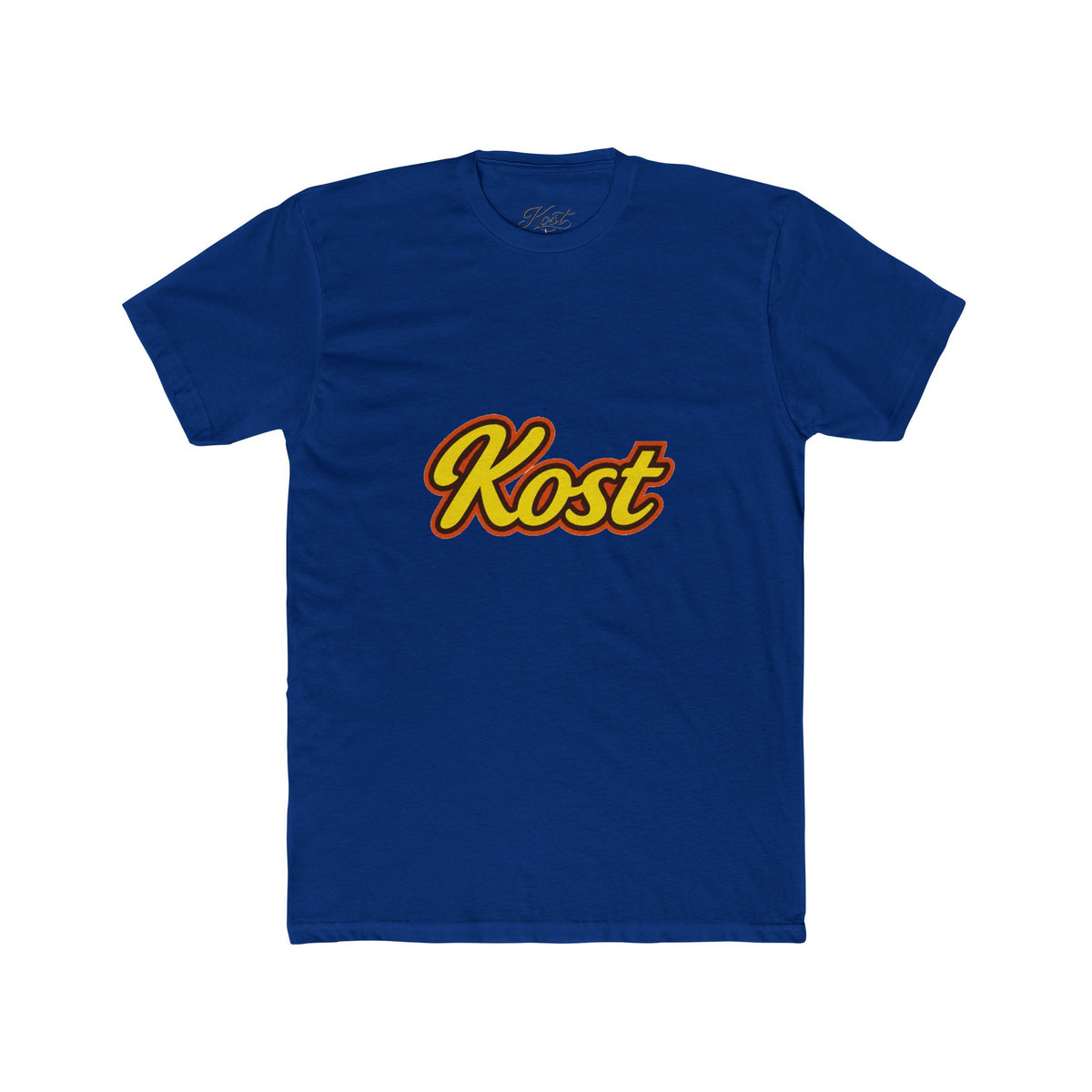 Kost Script T-Shirt — Retro Yellow & Red Logo Tee