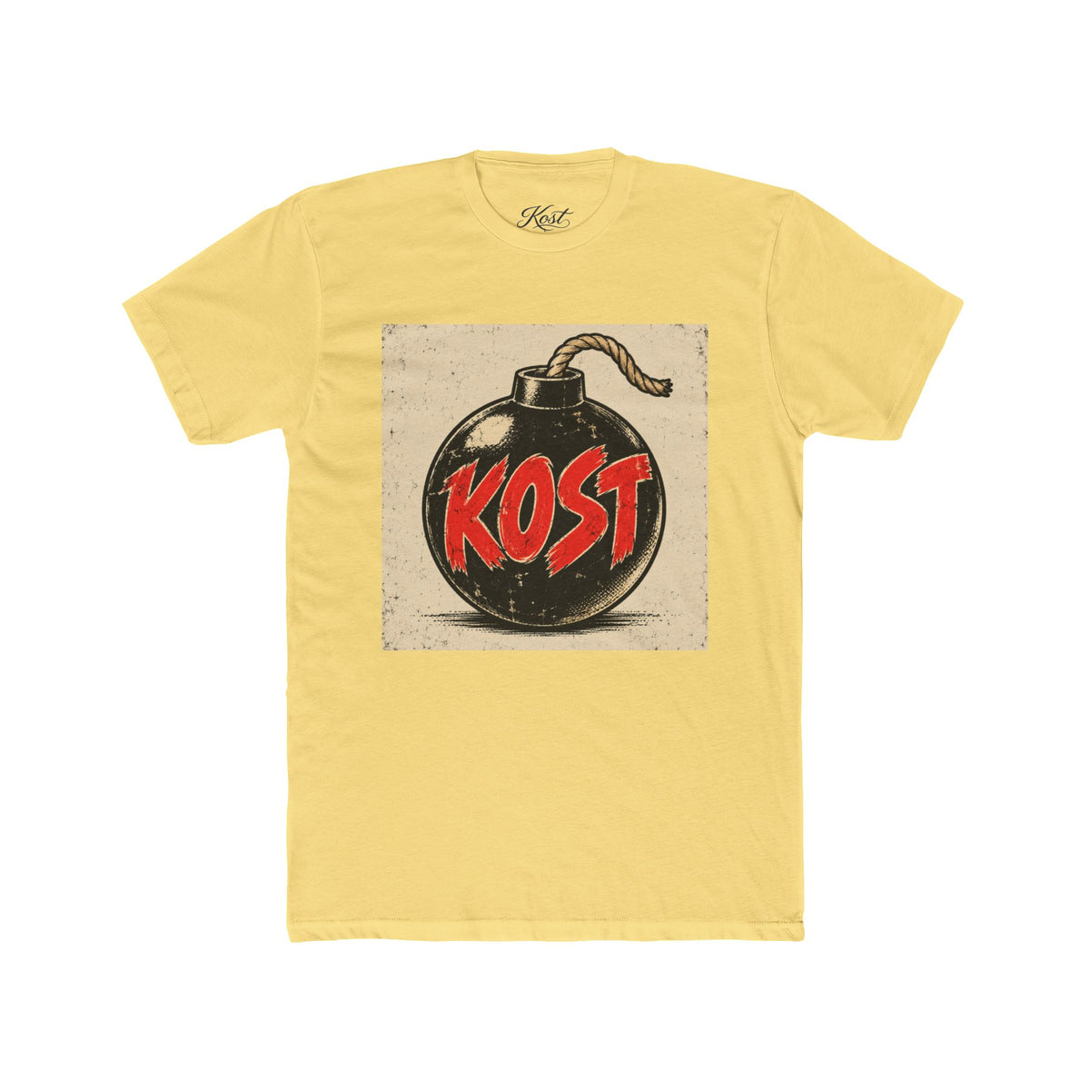 Bomb Graphic T‑Shirt — "KOST" Retro Punk Logo Tee