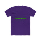 White Crew Tee — Minimal Green Stripe Graphic Tee