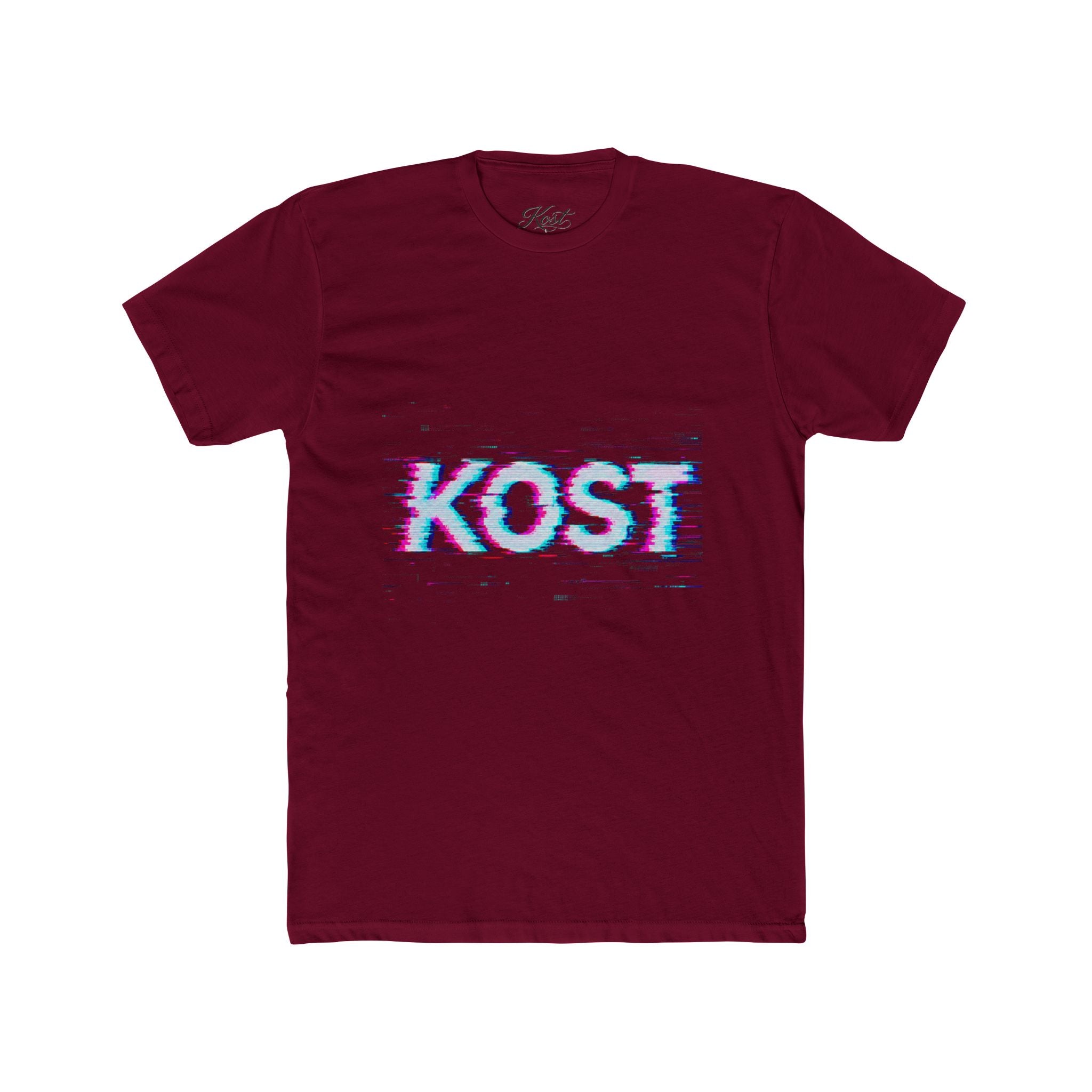 KOST Glitch Graphic Tee — Retro Vaporwave Logo T-Shirt
