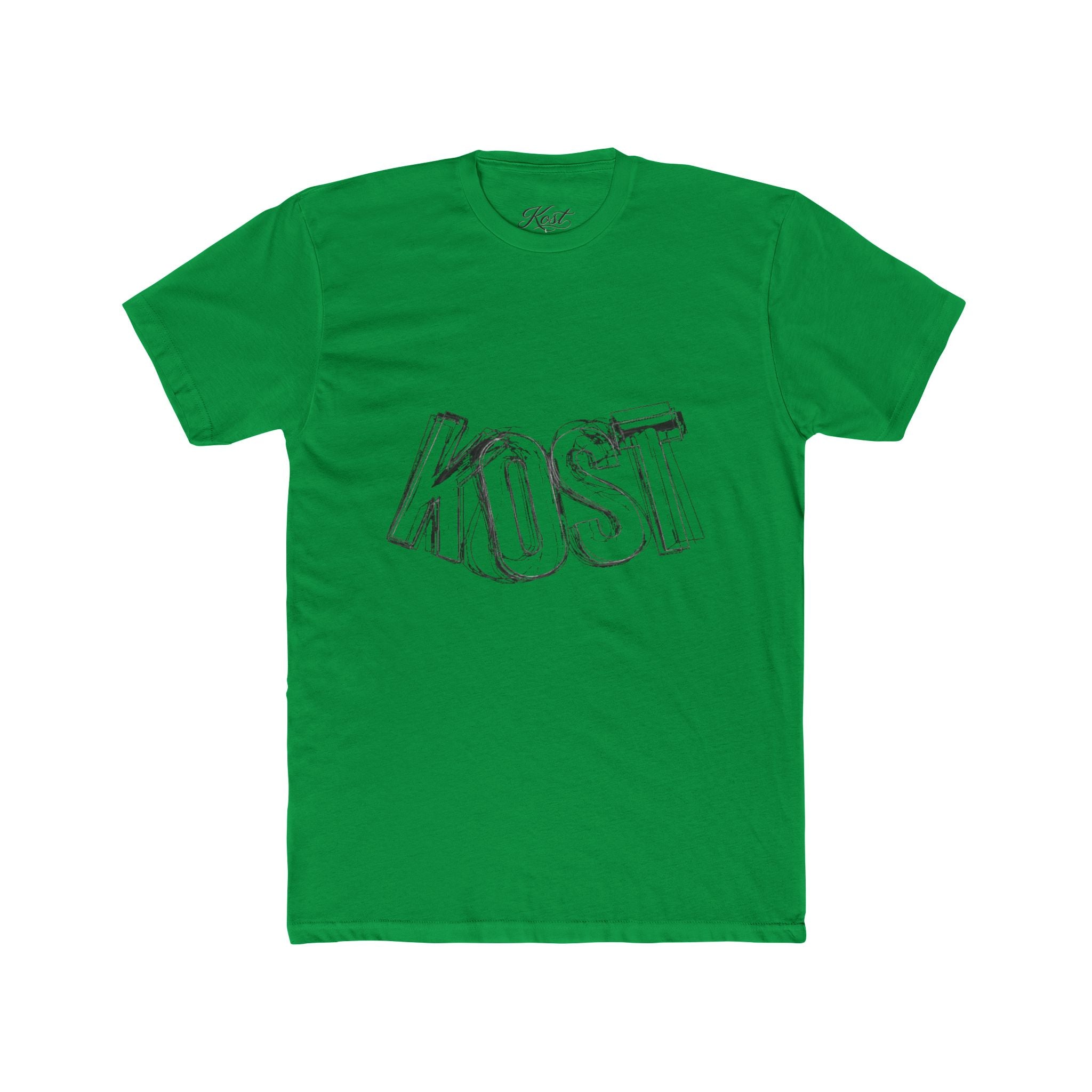 KOST Sketch Logo Tee — White Cotton Graphic T‑Shirt