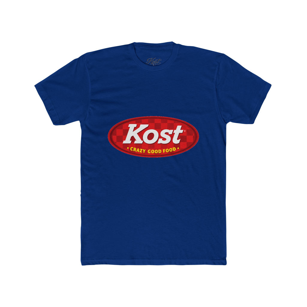 Kost Logo Tee — Vintage Red "Kost" Oval Graphic Cotton T-Shirt