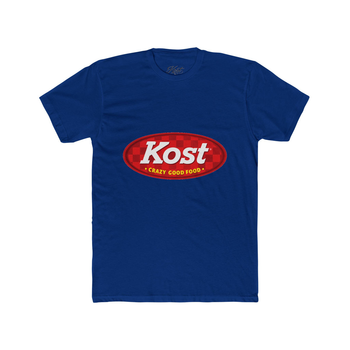 Kost Logo Tee — Vintage Red "Kost" Oval Graphic Cotton T-Shirt