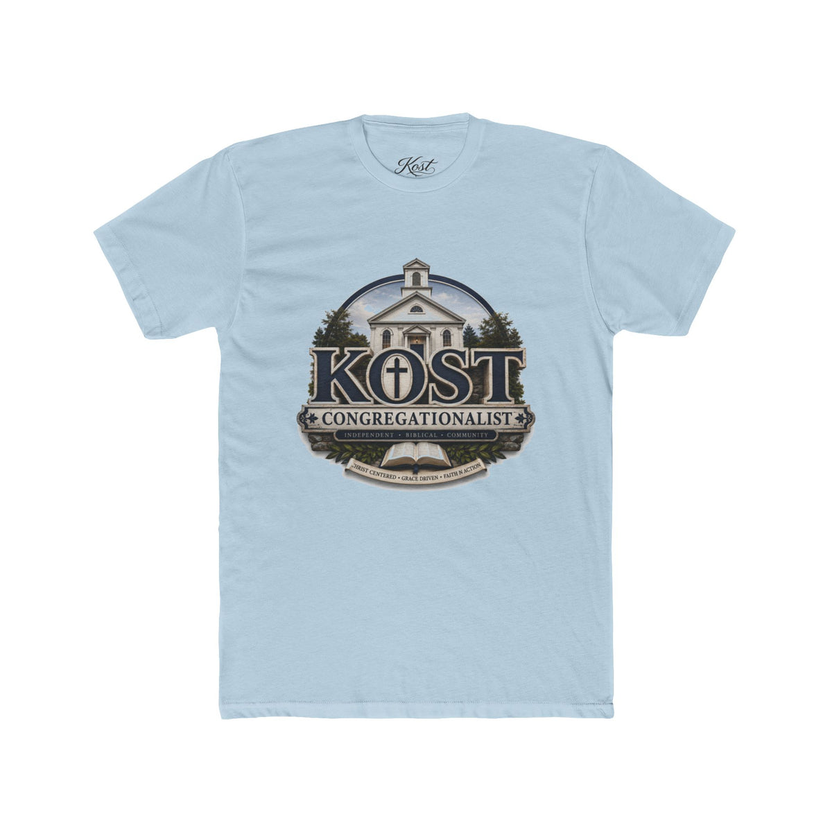 Congregationalist Church Tee — KOST Logo Christian Faith T‑Shirt