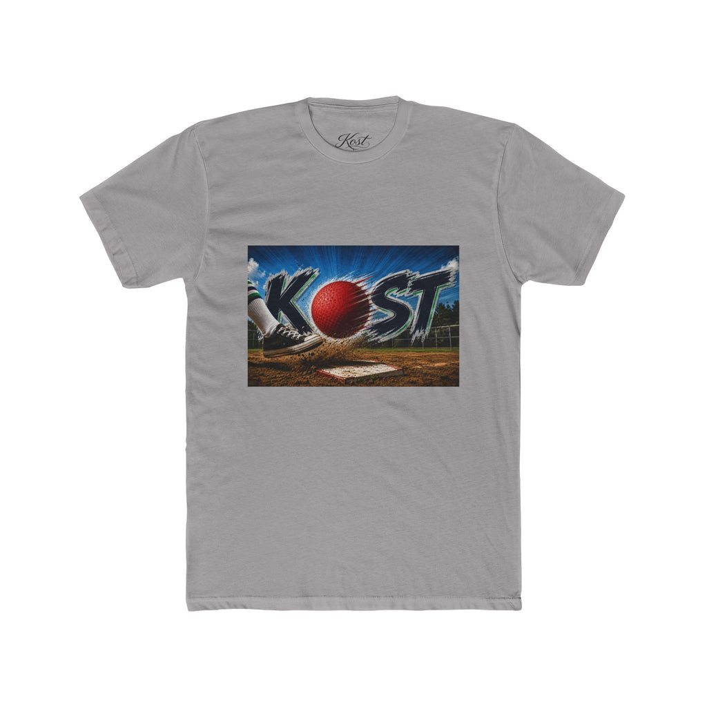 Baseball Graphic Tee — "KOST" Red Ball Field Design