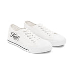 Women's Low Top Sneakers with Custom Script Logo