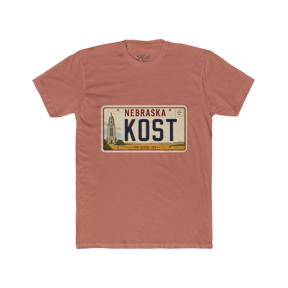Nebraska KOST License Plate Tee — State Pride Graphic T-Shirt