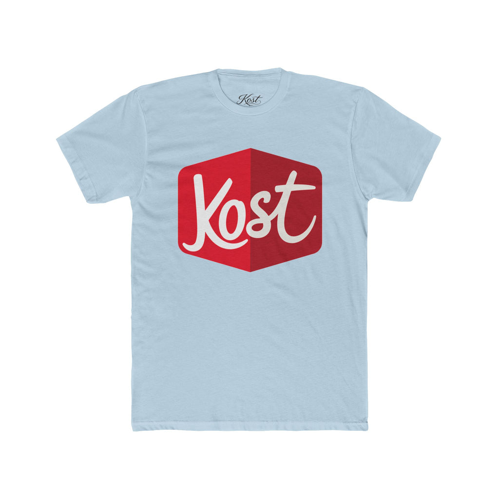 Kost Logo Tee — Retro Red Hexagon Graphic T-Shirt