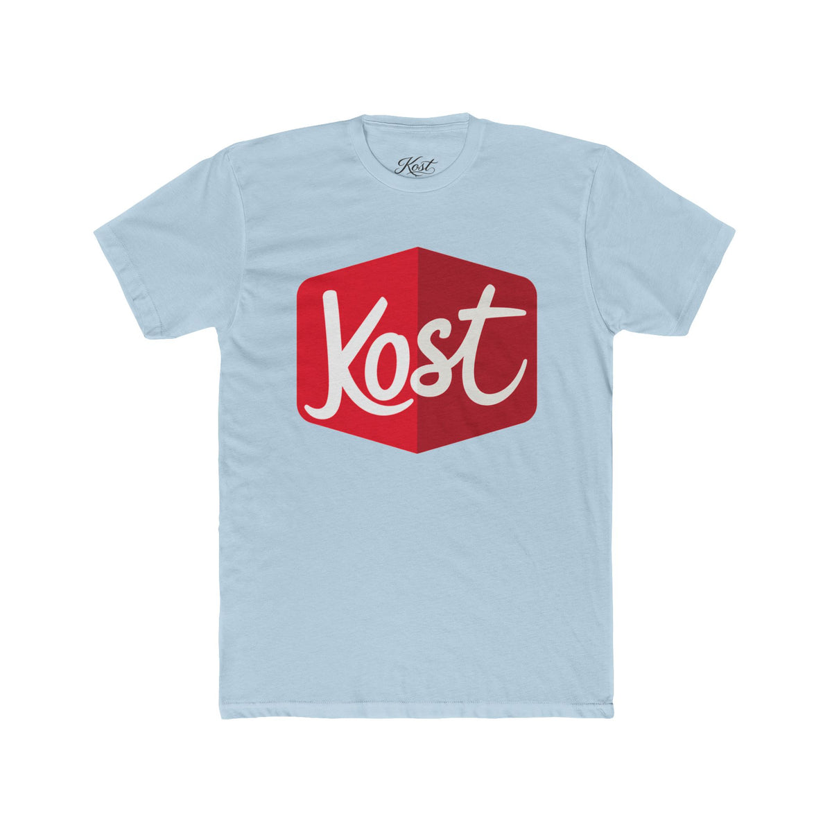 Kost Logo Tee — Retro Red Hexagon Graphic T-Shirt
