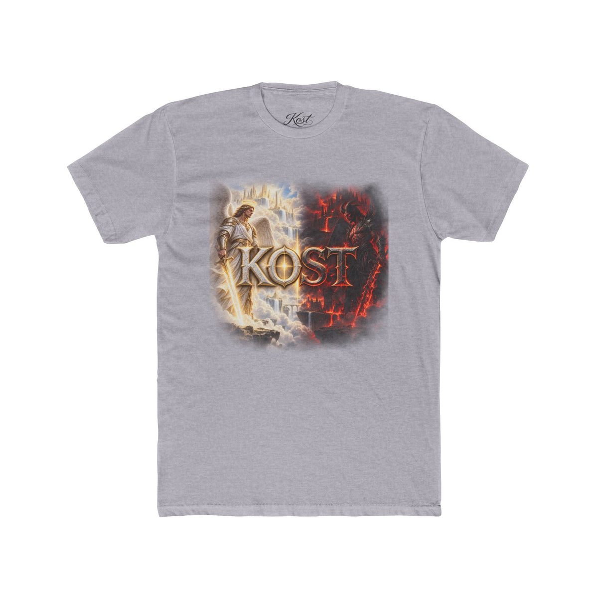 Angel vs Demon Graphic Tee — "KOST" Fantasy Battle T-Shirt