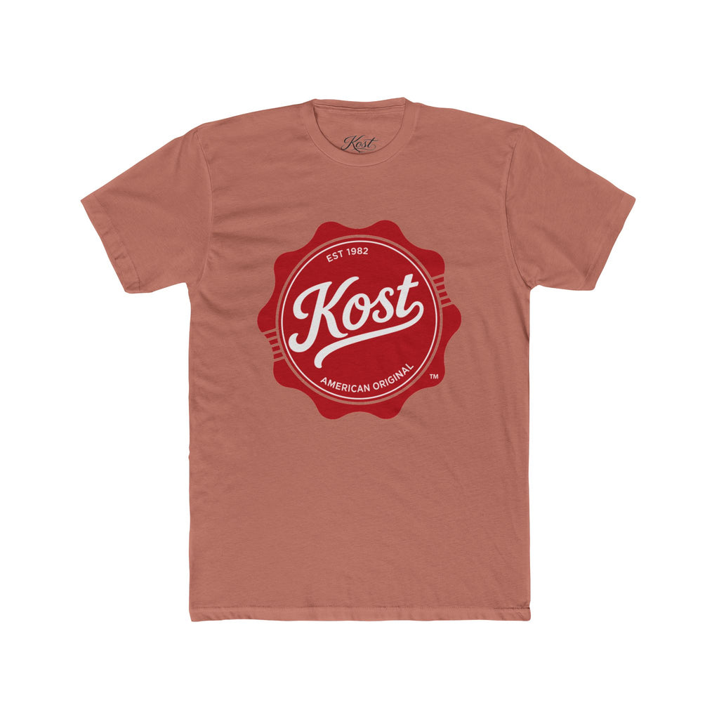 Kost Vintage Badge T‑Shirt — Retro Red Logo Crew Tee