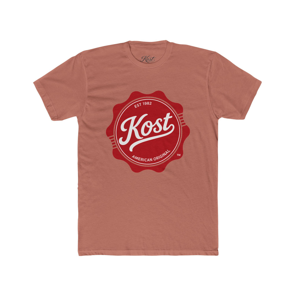 Kost Vintage Badge T‑Shirt — Retro Red Logo Crew Tee