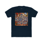 Ornate Blue and Red Tile Pattern T-Shirt
