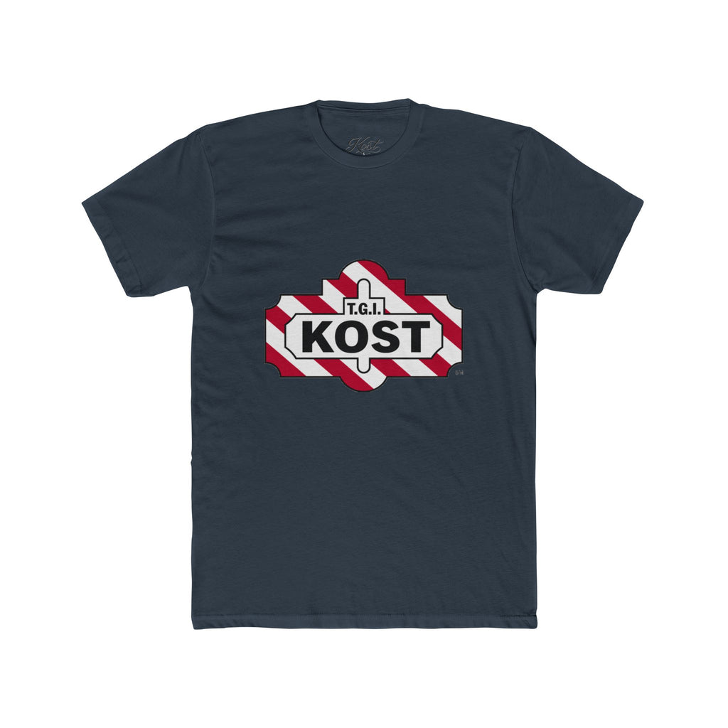 KOST Logo Tee — Retro Candy-Stripe Graphic T-Shirt