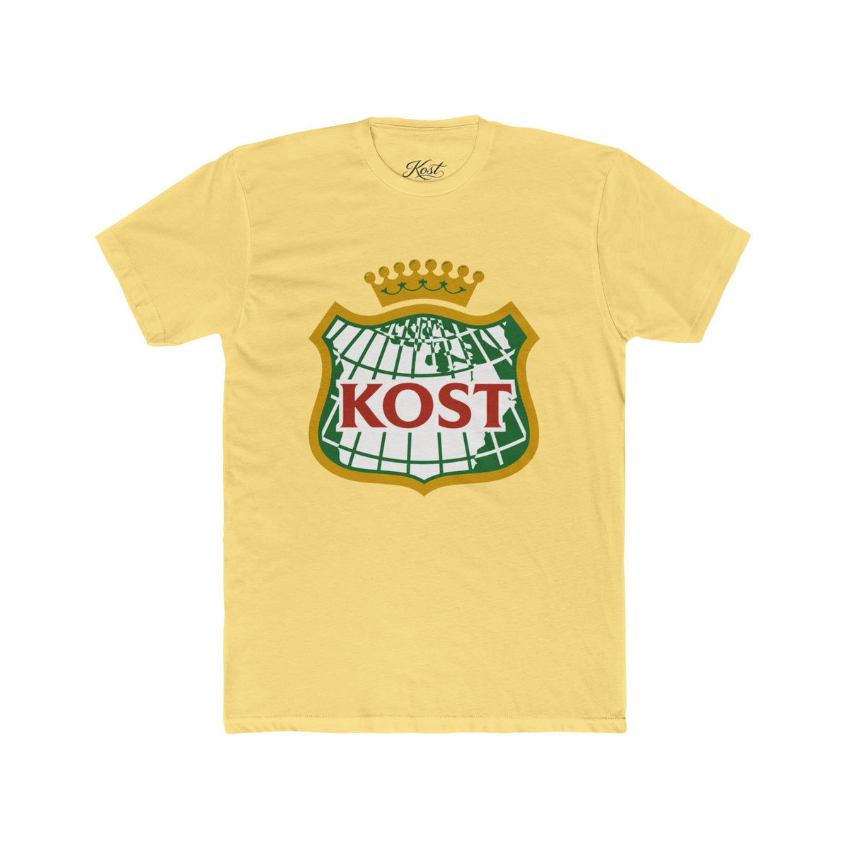 KOST Crest T‑Shirt — Vintage Crowned Globe Logo Tee