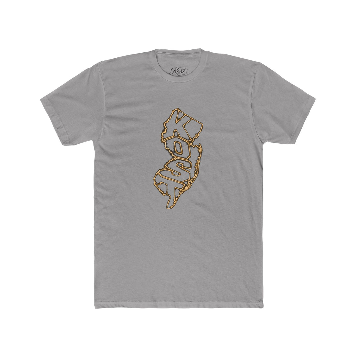 New Jersey 'KOSO' Map Tee — Vintage Gold State Graphic T-Shirt