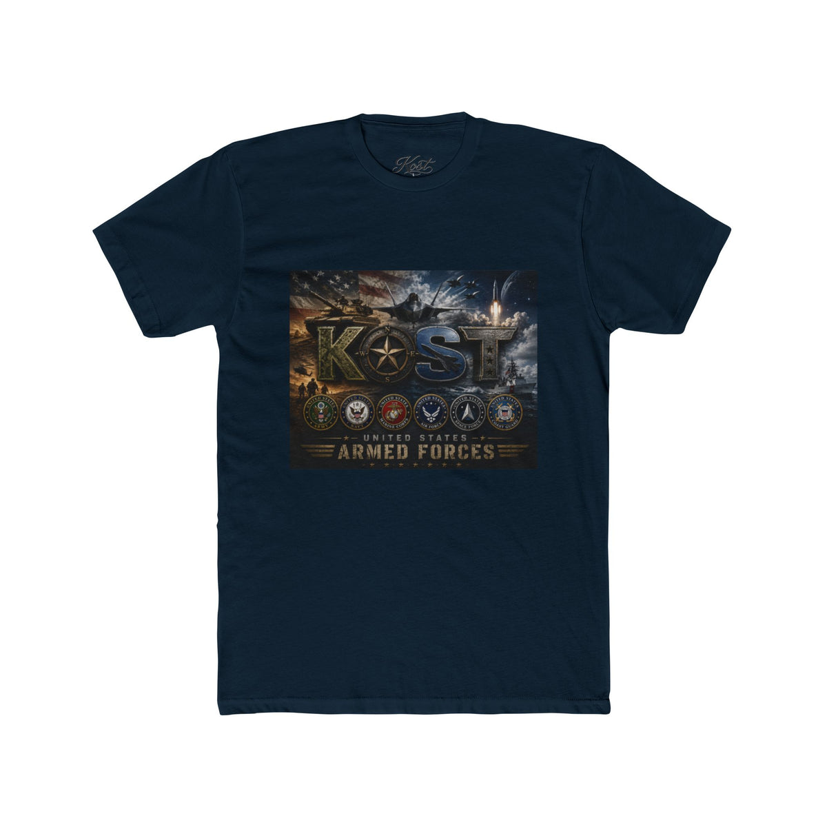 Armed Forces Tribute Tee — KOST Military Pride Crew Shirt