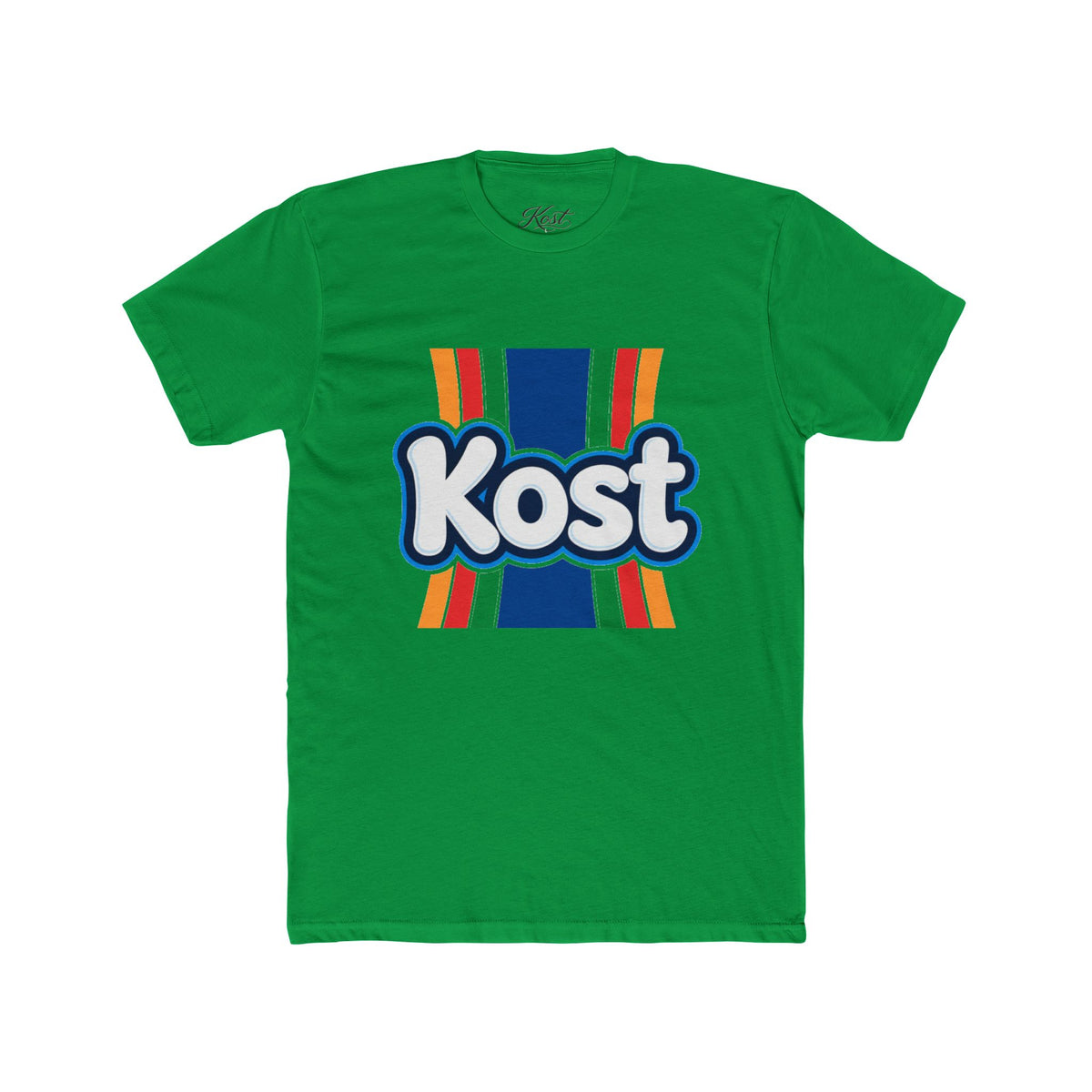 Kost Retro Stripe Tee — Vintage Colorblock Logo T-Shirt
