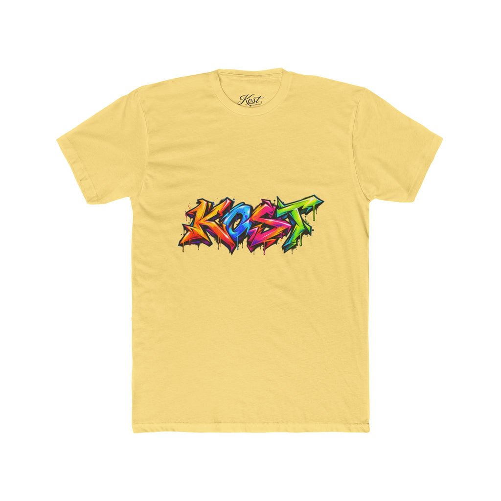 Graffiti 'Kost' Tee – Colorful Street Art Crew Neck T-Shirt