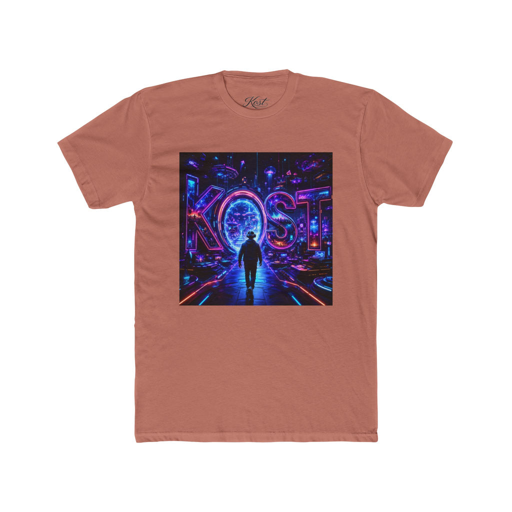 KOSTI Retro Futuristic Neon Tee — Lost Silhouette Vaporwave T-Shirt