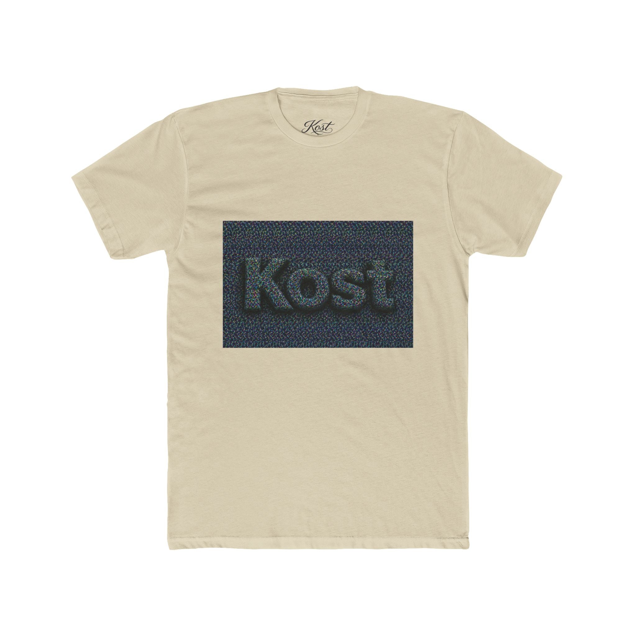 Kost Embroidered Logo Tee — Minimalist Cotton Crew T‑Shirt