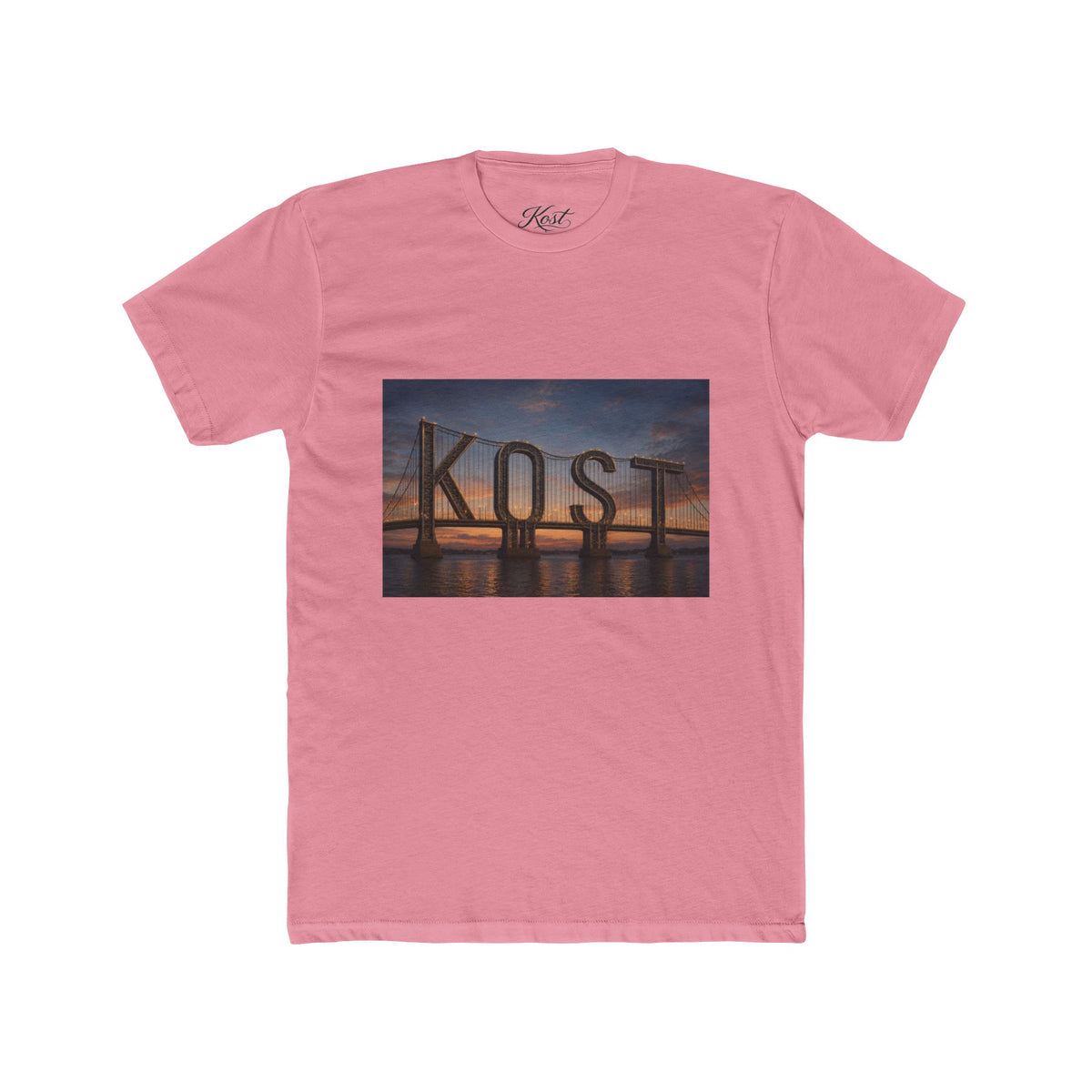 Kost Bridge Sunset Tee — Scenic Photo Graphic T-Shirt
