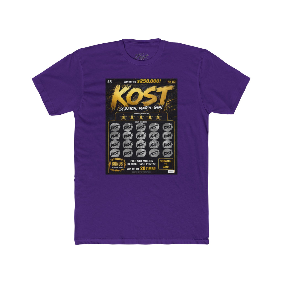 KOST Lottery Scratch-Off Tee — Vintage Game Ticket Graphic T-Shirt