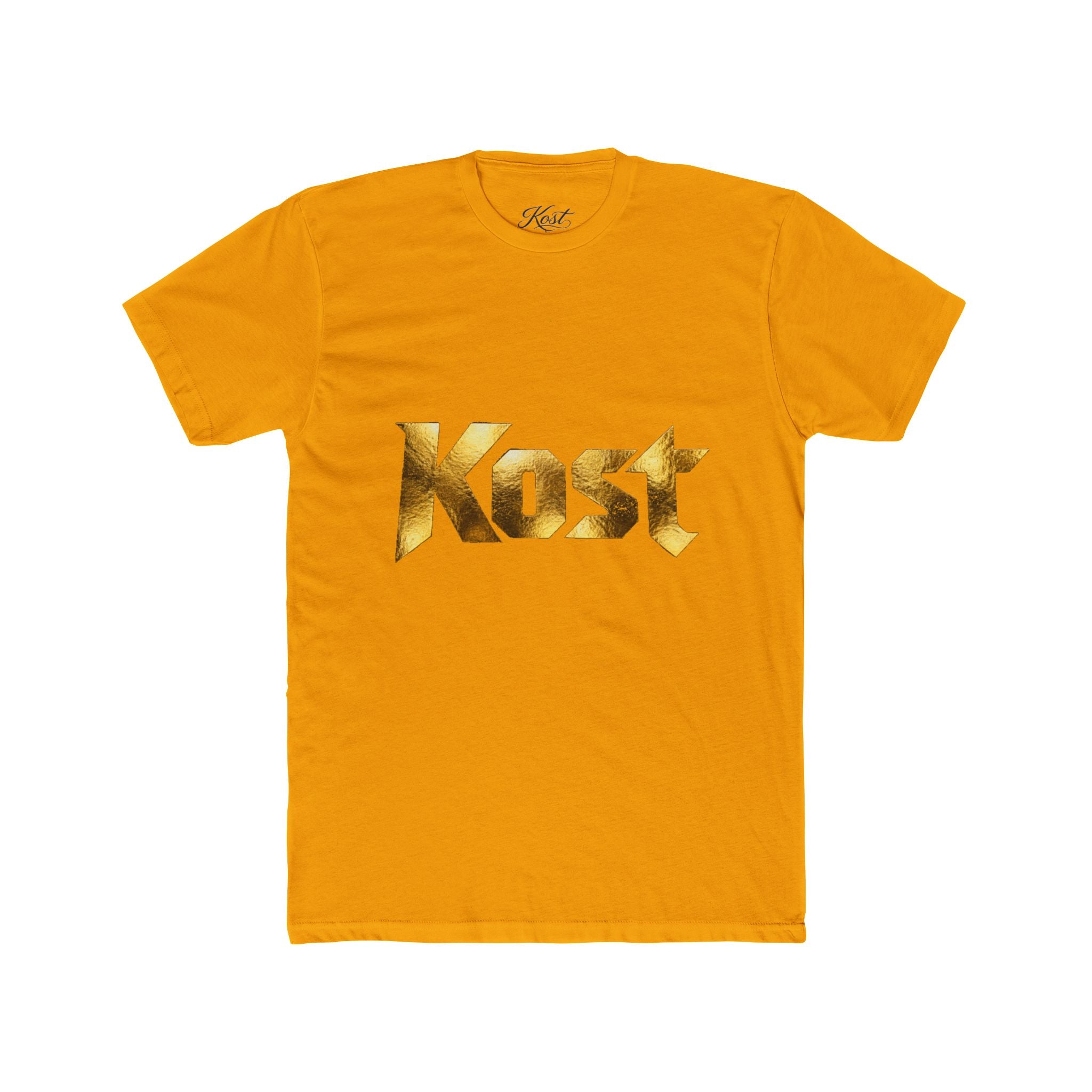 Kost Gold Logo Tee — Metallic Typography Graphic T-Shirt