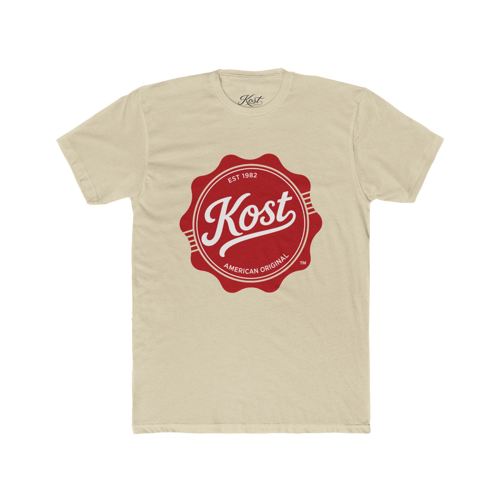 Kost Vintage Badge T‑Shirt — Retro Red Logo Crew Tee