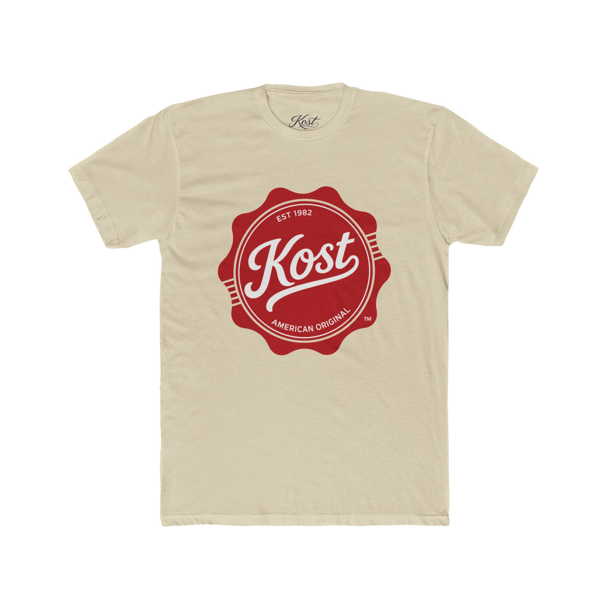 Kost Vintage Badge T‑Shirt — Retro Red Logo Crew Tee