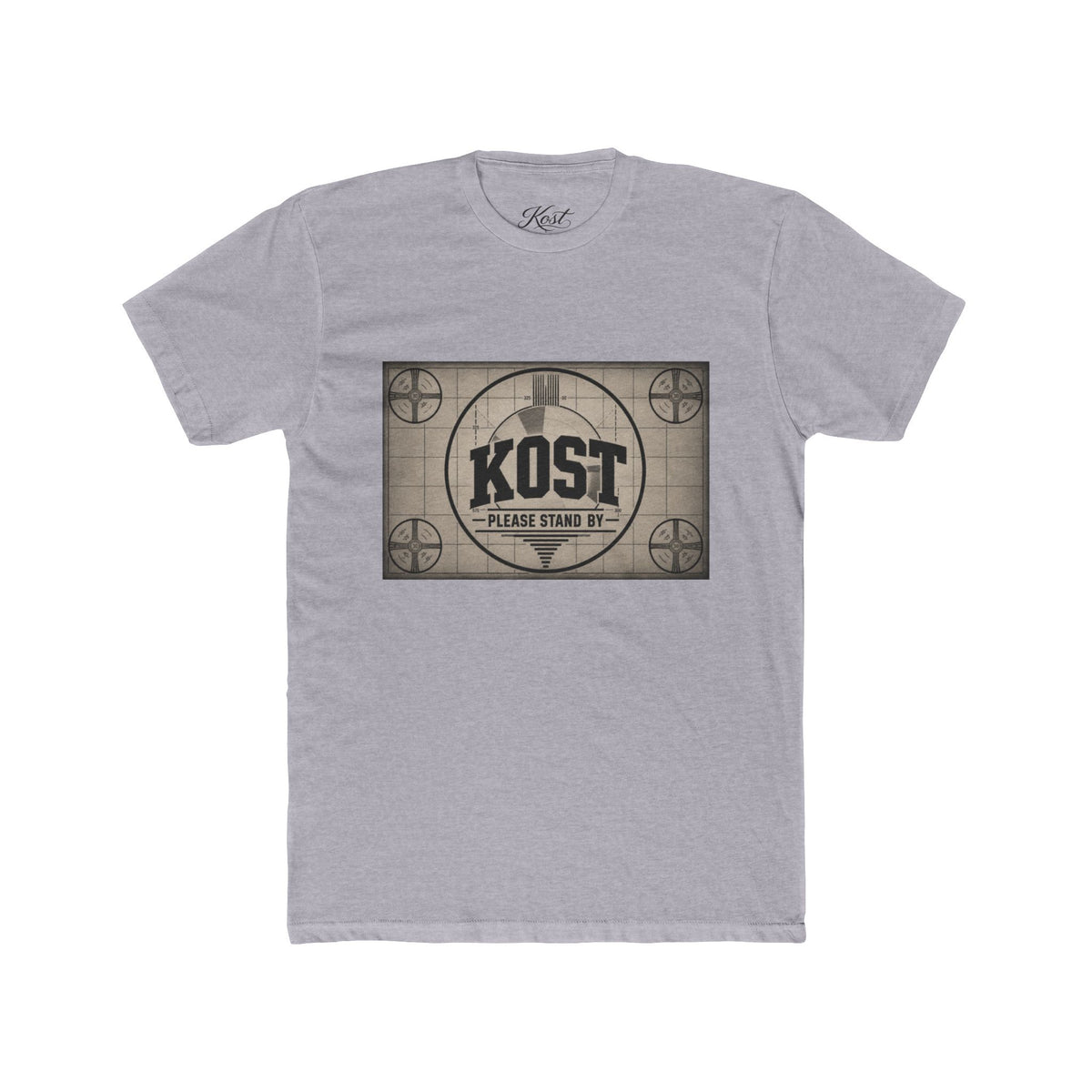 KOST Vintage Test Pattern Tee — "Please Stand By" Retro TV Graphic Shirt
