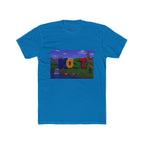 KOST Minecraft-Style Graphic Tee — Colorful Block Letter Landscape Shirt