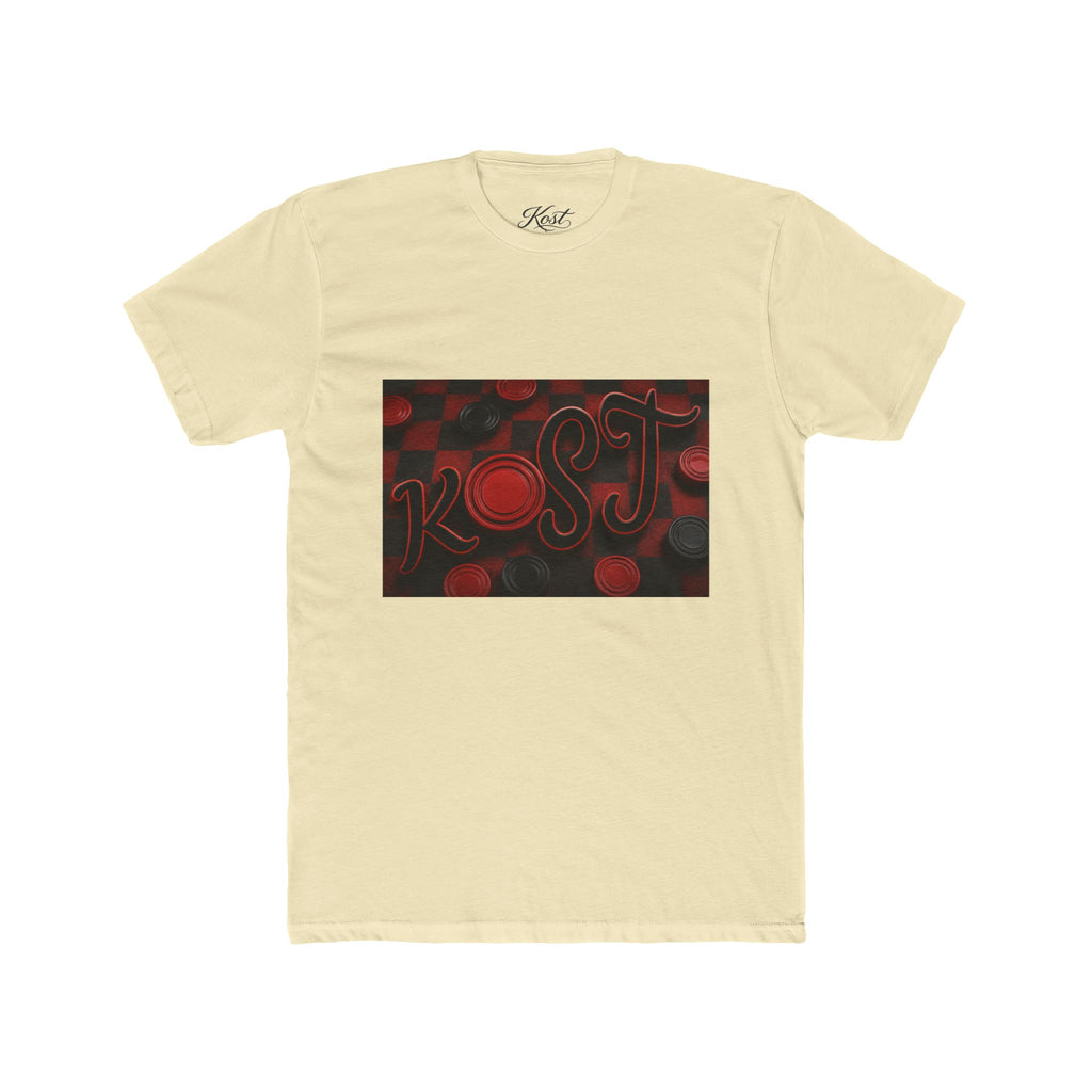 Abstract Red Bokeh Graphic Tee — 'Rogue' Script Design