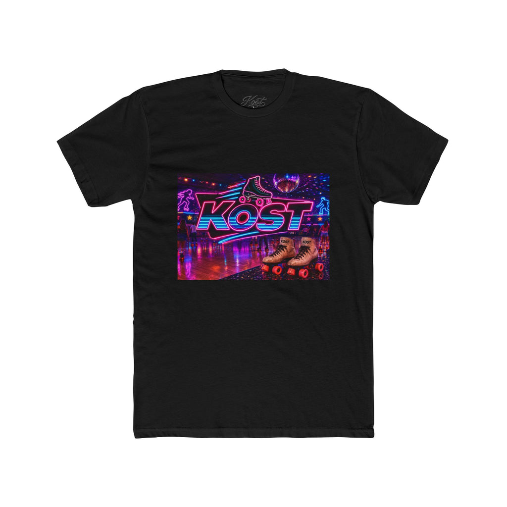 Retro Roller Disco Tee — “KOST” Neon Skate Graphic T-Shirt