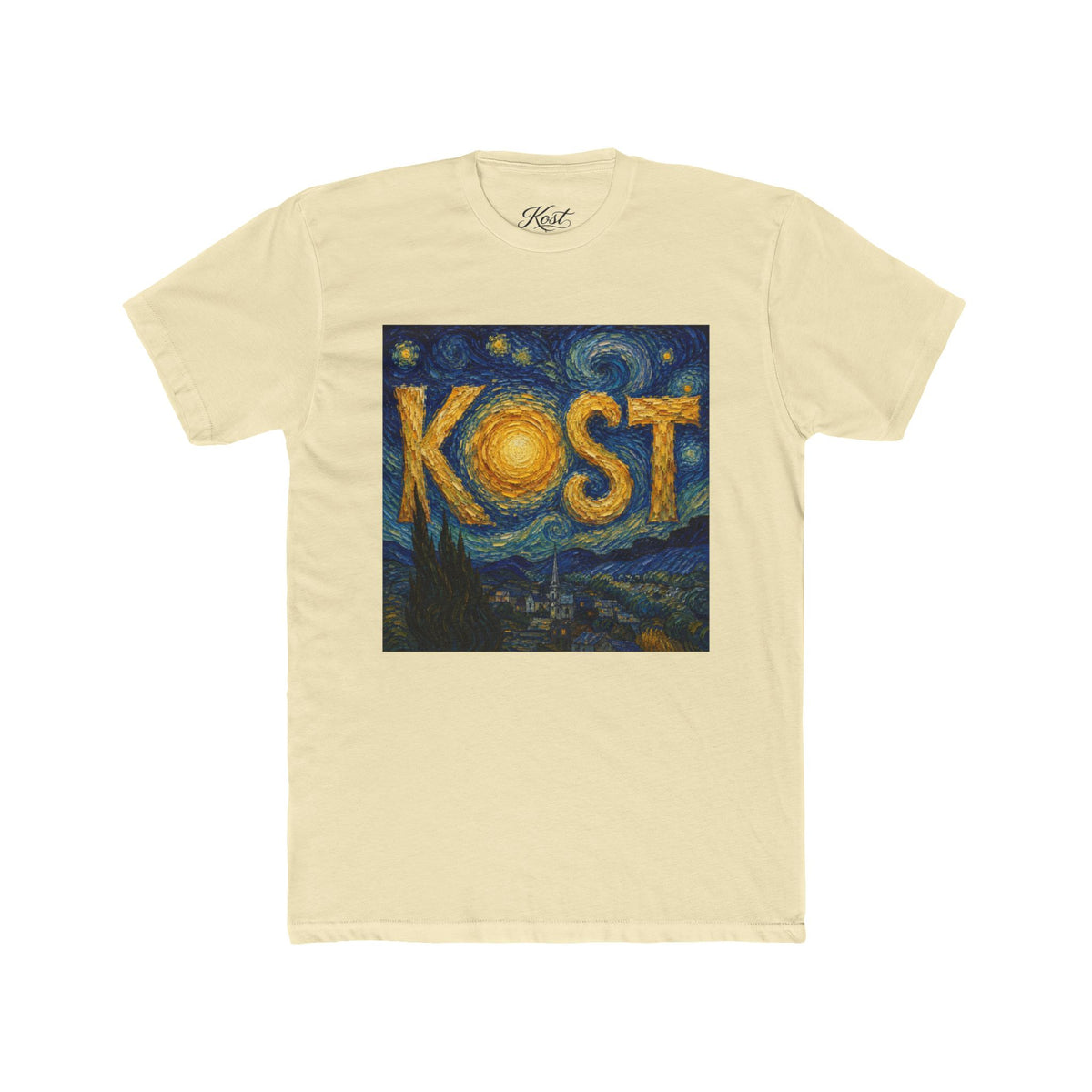 Starry Night 'KOST' Graphic Tee - Van Gogh Style Art Shirt
