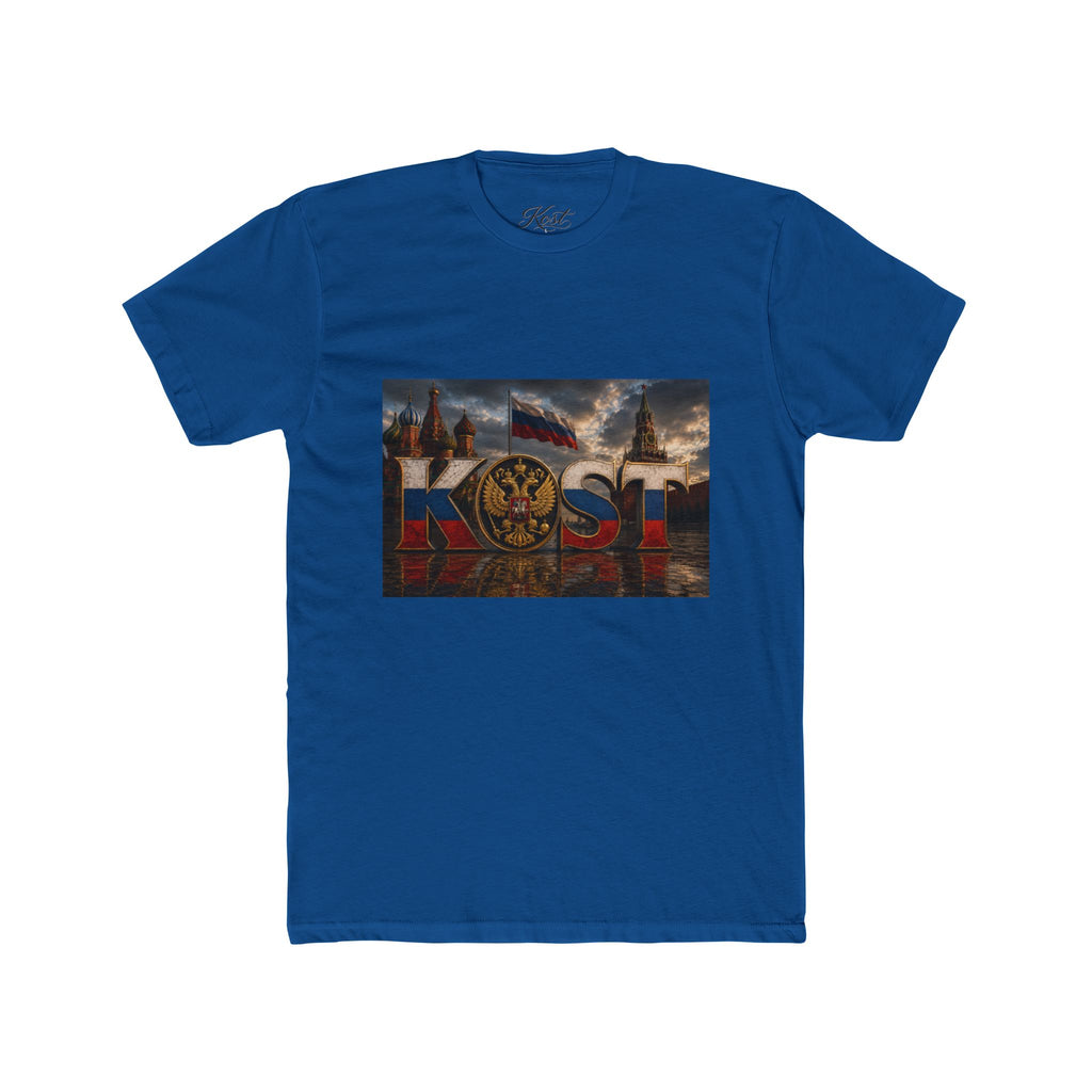 Russia Skyline Graphic Tee — Moscow Cityscape with Double-Headed Eagle