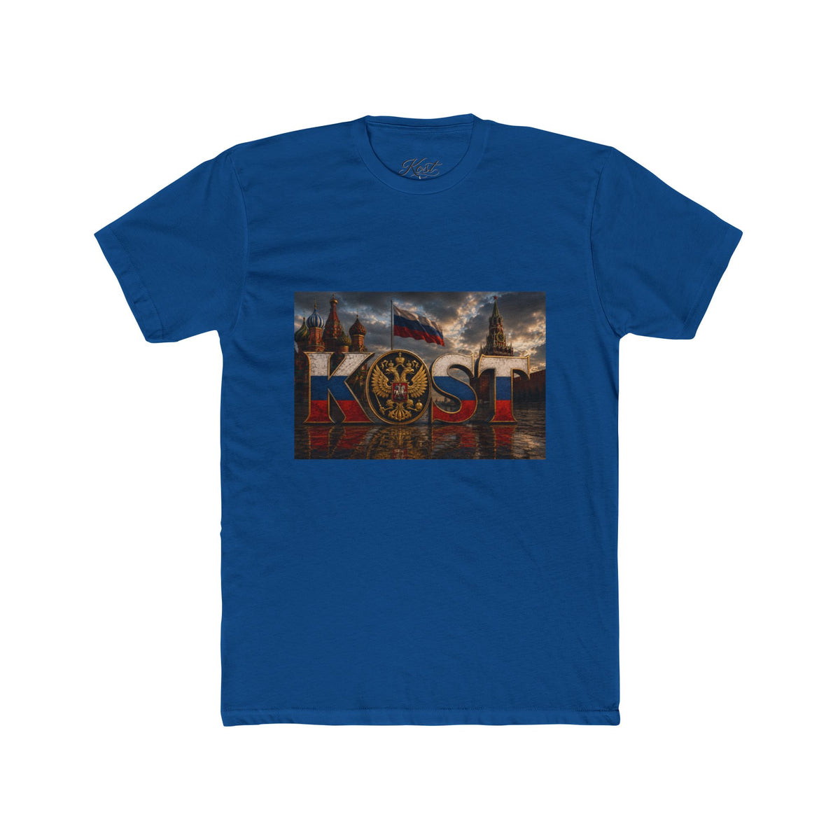 Russia Skyline Graphic Tee — Moscow Cityscape with Double-Headed Eagle