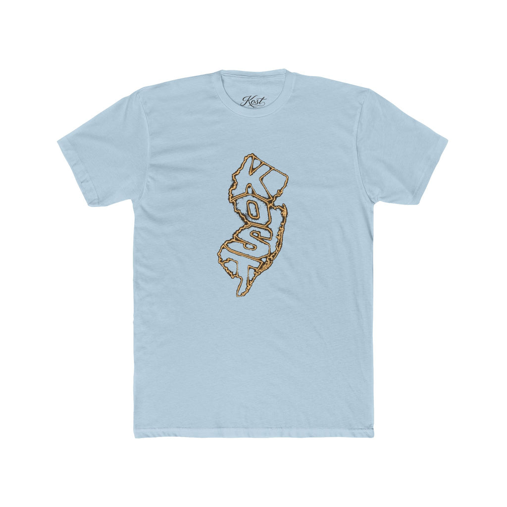 New Jersey 'KOSO' Map Tee — Vintage Gold State Graphic T-Shirt