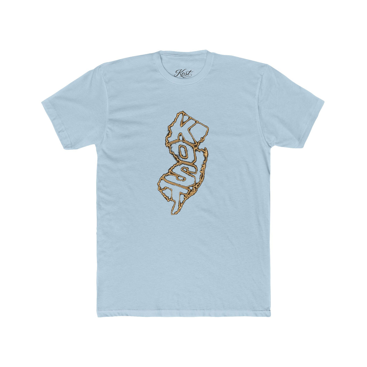 New Jersey 'KOSO' Map Tee — Vintage Gold State Graphic T-Shirt