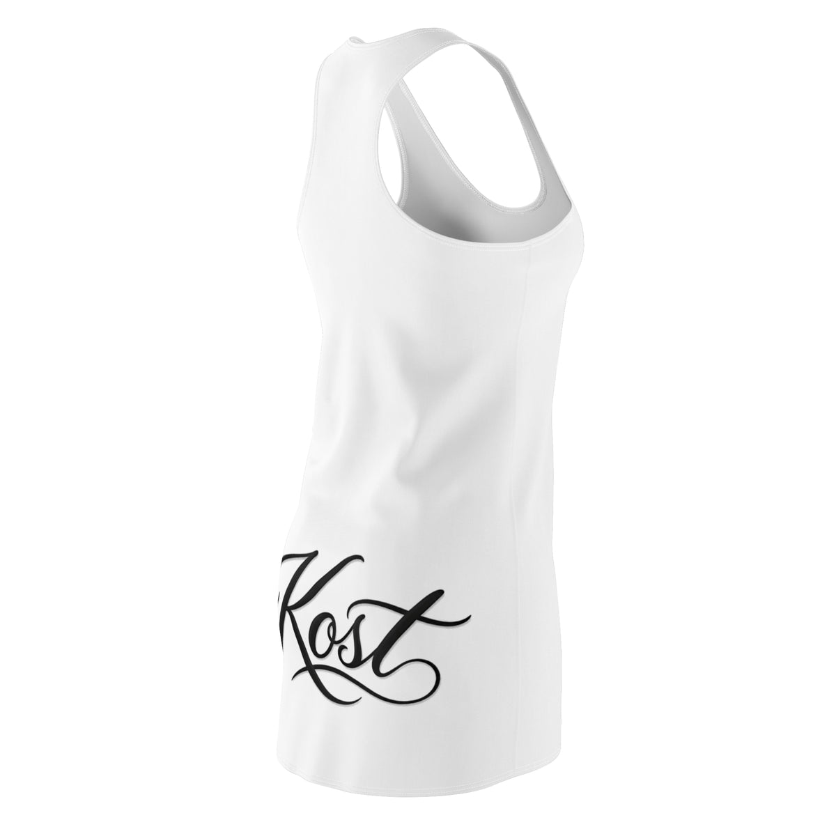 Women's Racerback Dress with “Kost” Script Design