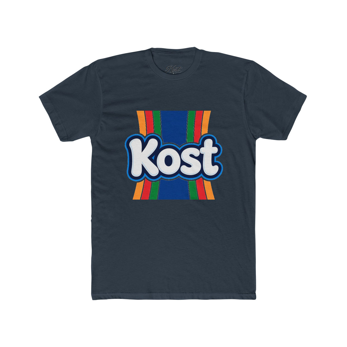 Kost Retro Stripe Tee — Vintage Colorblock Logo T-Shirt
